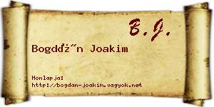 Bogdán Joakim névjegykártya