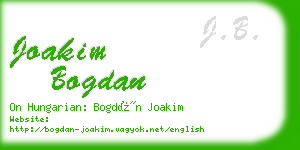 joakim bogdan business card